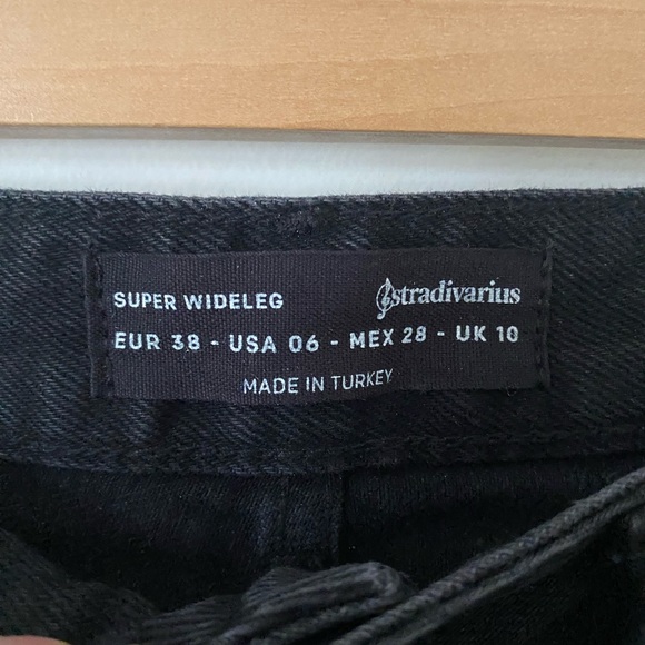 NEW w/o tags Black super wide leg jeans - Picture 2 of 3